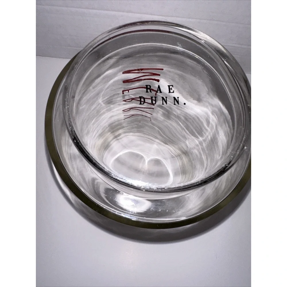 Rae Dunn Merry Glass Hurricane Candle Holder Vase Red Christmas Holiday Decor‎